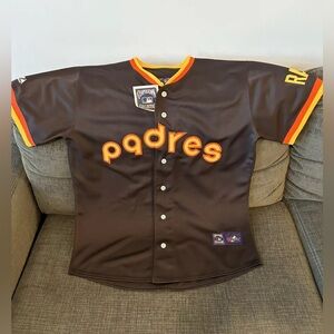Majestic Cooperstown Collection San Diego Padres MLB Vintage Jersey Men’s Sz M